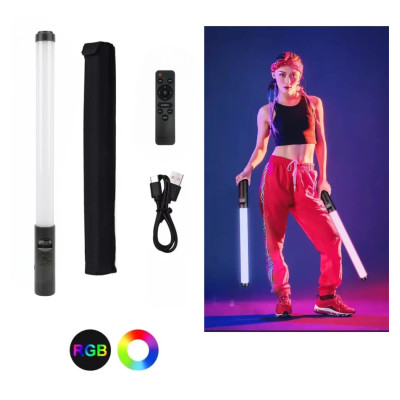 Набор блогера для фото и видео Лампа LED для селфи Stick RGB с штативом 2м и пультом