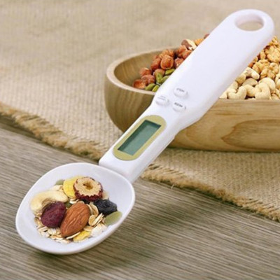 Електронна мірна ложка ваги з LCD екраном Digital Spoon Scale цифрова до 300 г висока точність Біла