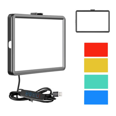 Світлодіодна лампа прямокутна Square Fill Light 15х10 см LED відеосвітло з кольоровими фільтрами для фото відео