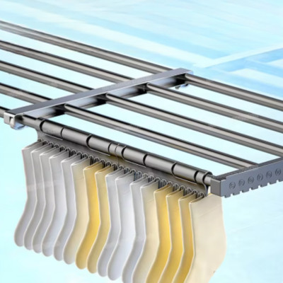 Сушарка для білизни розсувна на радіатор Folding Clothes Hanger 3270В Подвійна сушка для одягу взуття на балкон