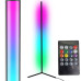 Кутовий підлоговий RGB торшер світлодіодний LED лампа з пультом світильник з регульованою яскравістю 130см збірної
