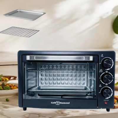 Настільна електрична духовка 3400W Gold Diamond TK09908 міні піч з таймером для дому Настільна електрична духовка 3400W Gold Diamond TK09908 міні піч з таймером для дому