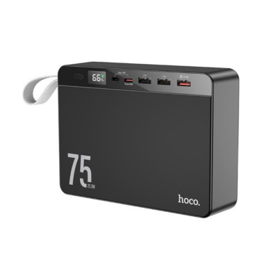 Повербанк 75000 mAh зі швидкою зарядкою та дисплеєм hoco J94 універсальний зарядний пристрій 22.5W USB Type-C micro USB