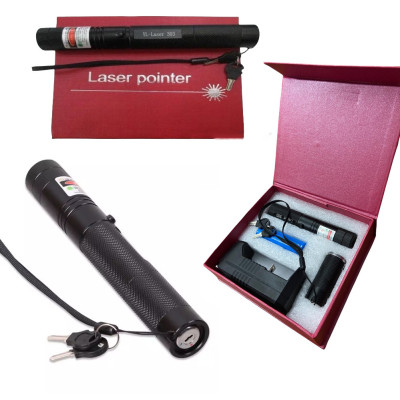 Зелений лазер вказівка Laser pointer YL 303 лазер вказівник з насадками лазерної проекції