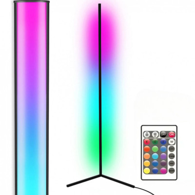 Світлодіодний кутовий RGB торшер підлоговий LED світильник збірної з пультом та регулюванням яскравості 150см