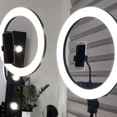 Кільцева лампа HQ18 45см із тримачем для телефону LED 55Вт для фото та відео зйомки