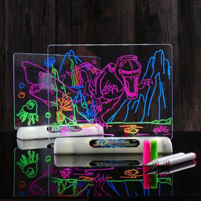 Дошка для малювання з ефектом 3D Magic Drawing Board Планшет для дітей 3д Набір для дитячої творчості