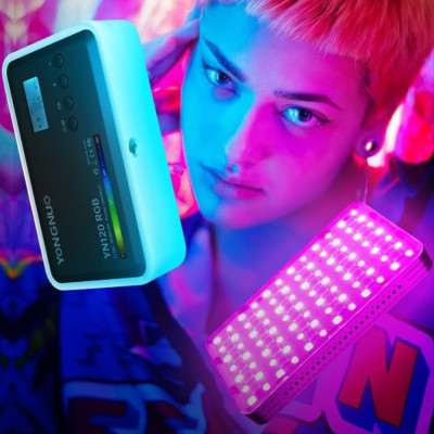 Бездротове камерне відеосвітло YONGNUO YN120RGB акумуляторна міні лампа LED портативна для фото і відео