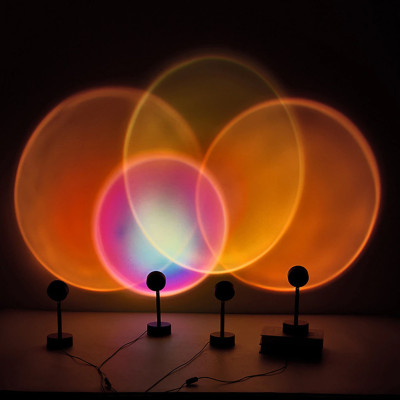Sunset Lamp проекційний світильник червоний захід USB світильник проектор світло світанок атмосферна лампа для