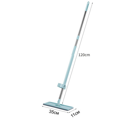Швабра ледащо з вертикальним самоотжімом flat mop з віджимом і поворотом на 360 градусів та 2 мікрофібри