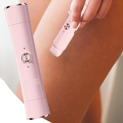 Акумуляторний двосторонній триммер 2в1 Double Headed Shaver для обличчя та зони бікіні жіночий портативний шейвер