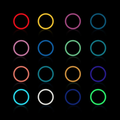 Світлодіодна кільцева кольорова лампа RGB LED MJ33 Набір блогера селфи кільце зі штативом Мультиколор 31 см