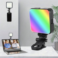 Накамерне бездротове відеосвітло AY-83 акумуляторна міні LED лампа RGB з прищіпкою для фото та відеозйомки