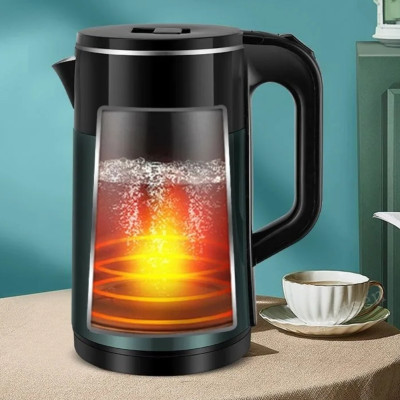 Електрочайник 2,5 л металевий Hoffmans Electronics HM-2543 Електричний чайник для дому 1800W Синій