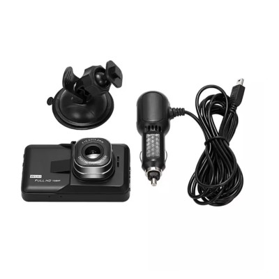 Автомобільний відеореєстратор Vehicle BlackBOX DVR FullHD з дисплеєм та нічним баченням реєстратор від прикурювача