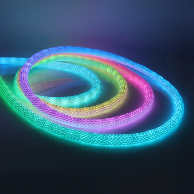 Неон гнучкий 5 м Розумна неонова LED стрічка луската з пультом у вигляді каната