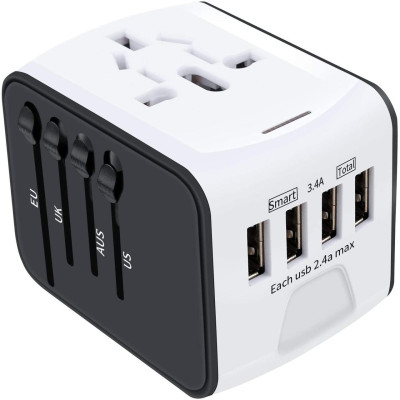 Універсальний мережевий адаптер для подорожей Adapter Travel ORIGINAL, Перехідник для всіх типів розеток USB