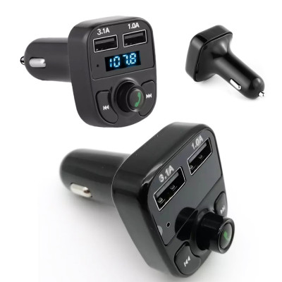 Авто FM трансмітер Блютуз Модулятор гучномовець MP3 ЮСБ для авто Earldom ET M29 2 usb чорний