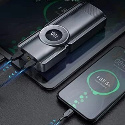 Пускозарядний пристрій CP-F77 8000 mAh з компресором і ліхтариком пускова зарядка 400/800A для авто