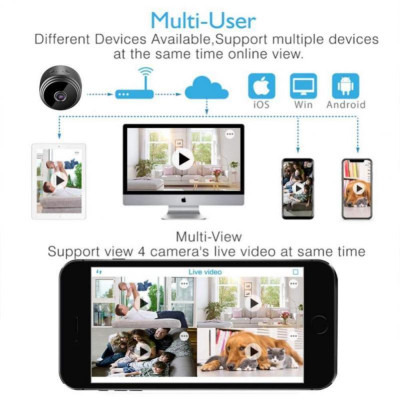 Бездротова Міні IP камера А9 1080P Full HD з WIFI нічного бачення на магнітній основі відеокамера