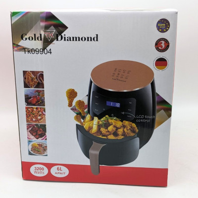 Фритюрниця безоливна Gold Diamond TK09904 аерофритюрниця без олії 6 л 3200 Вт сенсорна з таймером