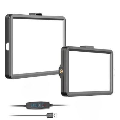 Світлодіодна лампа прямокутна Square Fill Light 15х10 см LED відеосвітло з кольоровими фільтрами для фото відео