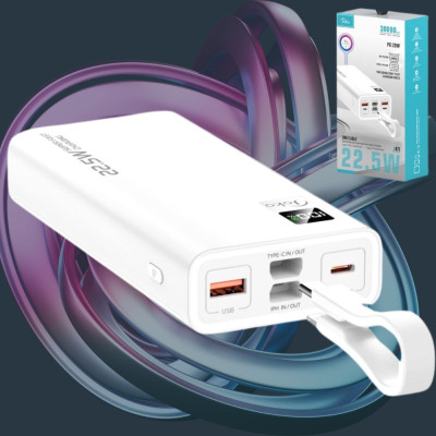 Повербанк 30000 mAh з дисплеєм Зовнішній акумулятор Joko J41 зарядний пристрій USB Type-C Lightning для телефону