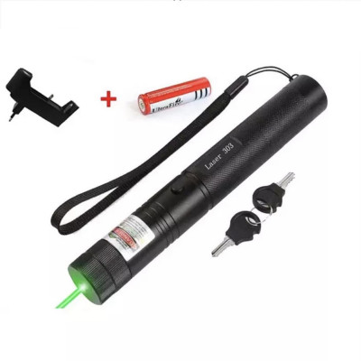 Зелений лазер вказівка Laser pointer YL 303 лазер вказівник з насадками лазерної проекції