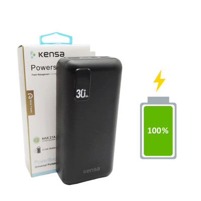 Портативний зарядний пристрій 30000 micro USB Type C повербанк на 30000mAh KENSA KP 52