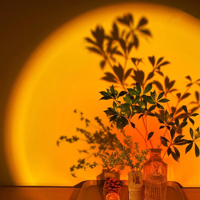Sunset Lamp проекційний світильник веселка USB світильник проектор світло веселки атмосферна лампа для фото