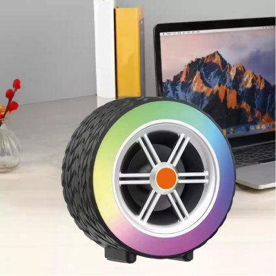 Портативна Bluetooth колонка з RGB підсвічуванням та TF слотом WSJAR L-024 бездротова міні колонка колесо