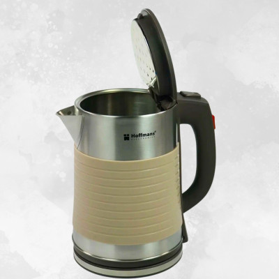 Электрический чайник 2,5 л металлический Hoffmans Electronics HM-2545 Электрочайник для дома 2000W Бежевый