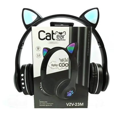 Навушники бездротові з вушками Cat Ear VZV 23M дитячі навушники котячі вушка з мікрофоном