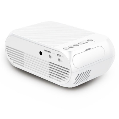 Портативний міні проектор Projector LED YG320 Mini білий з динаміком для дому лед проектор кишеньковий домашній