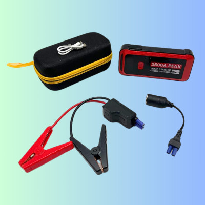 Пускозарядний пристрій M43 Пускова зарядка автомобільна 25800 mAh з ліхтариком портативний бустер для авто