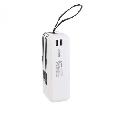 Повербанк 30000 mAh power bank HP976 зарядка для телефону зарядний пристрій USB Type-C micro USB Lightning