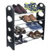 Органайзер полиця для взуття стелаж shoe rack складана стійка підставка чорна шафа для взуття