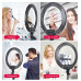 Світлодіодна кільцева лампа Ring fill light 45 см для фото та відео з 3 тримачами для телефону Селфі лампа