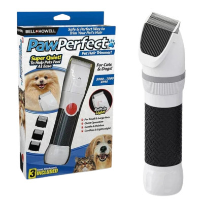 Бездротова машинка для стрижки собак та котів Paw Perfect Тример для домашніх тварин з підсвічуванням