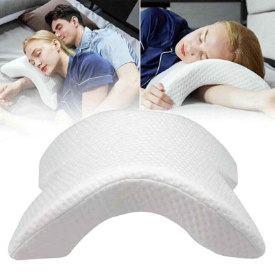 Ортопедична Подушка тунель з пам'яттю Memory Foam Pillow з тунелем для руки для шиї з піною Біла