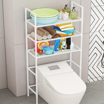 Полиця над унітазом багатофункціональна підлогова Toilet Rack AY2035 Металевий стелаж 152х47х26см