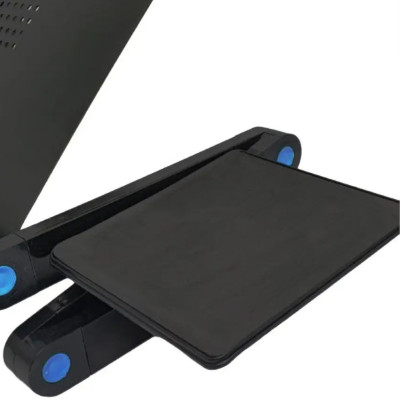 Складаний столик трансформер для ноутбука Laptop Table Т9 Металевий стіл-підставка багатофункціональний