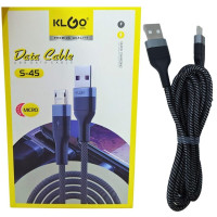 USB кабель для быстрой зарядки микро юсб S-45 для телефона и передачи данных miсro USB Провод плетеный 1м