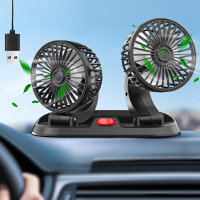 Вентилятор подвійний з 2 швидкостями для дому та авто F410 портативний міні вентилятор від USB