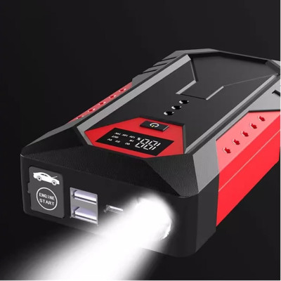 Пускова зарядка автомобільна 18800 mAh з ліхтариком Пускозарядний пристрій M43A портативний бустер для авто