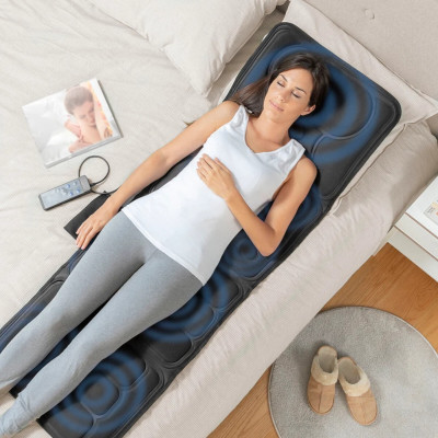 Масажний матрац Body Massage Mat з підігрівом та пультом Килимок масажер з вібрацією для всього тіла