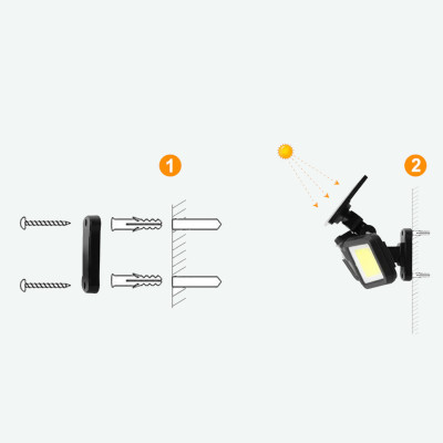 Вуличний прожектор Split solar Wall lamp NF 1725 ліхтар з датчиком руху і сонячною панеллю