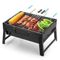 Мангал чемодан складний переносний BBQ розбірний портативний барбекю гриль з ґратами для пікніка 44х30х22см