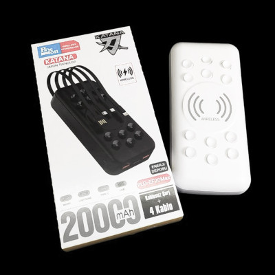 Повербанк 20000 mAh з бездротовою зарядкою PLO EF20Max Powerbank з Type C micro USB Lightning на 20000