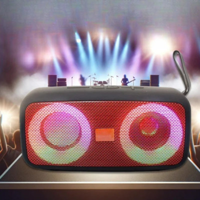 Портативна музична Bluetooth колонка NB-051 Бездротова з RGB підсвічуванням та FM радіо